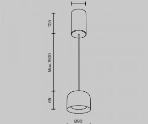 Подвесной светильник Technical P113-L12-3K-W
