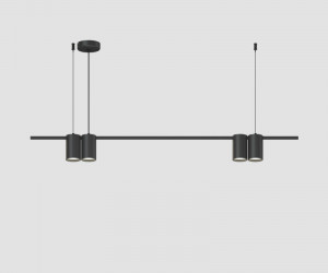 DK4061-BK Подвесной светильник ORBIT, IP20, 4xGU10 LED до 15 Вт, черный матовый, алюминий