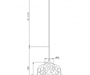Подвесной светильник Maytoni MOD001PL-01BS