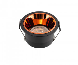 DK2410-BK Встраиваемый светильник, IP 20, 5 Вт, GU10, черно-коричневый, алюминий