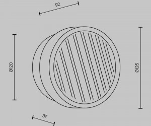 Настенный светильник (бра) Maytoni MOD493WL-L6BSK1