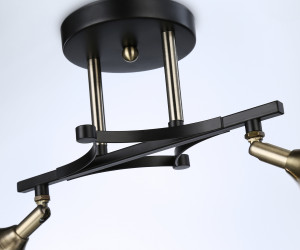 TR303032/2 SB/BK/TI бронза/черный/янтарь E27/2 max 40W 580*145*280