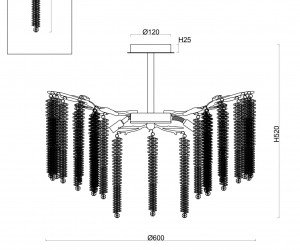 Потолочный светильник Freya FR1010CL-08G