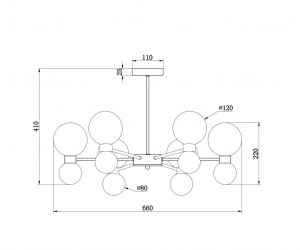 Потолочный светильник Freya FR5394CL-12BS