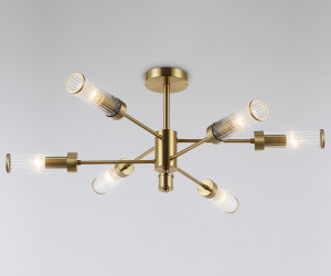 LH55161/6 BS/CL латунь/прозрачный E14/6 max 40W D830*330