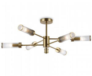 LH55161/6 BS/CL латунь/прозрачный E14/6 max 40W D830*330