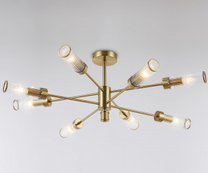 LH55162/8 BS/CL латунь/прозрачный E14/8 max 40W D930*330