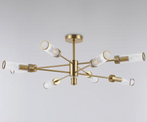 LH55162/8 BS/CL латунь/прозрачный E14/8 max 40W D930*330