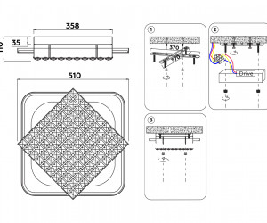 FA124 WH белый 104W 510*510*110 (ПДУ РАДИО 2.4)