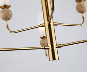 LH53251/6 BS/FR латунь/белый матовый E14*6 max 40W D1050*1445