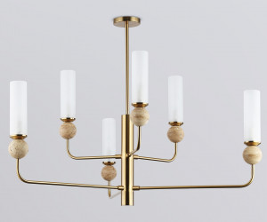 LH53251/6 BS/FR латунь/белый матовый E14*6 max 40W D1050*1445