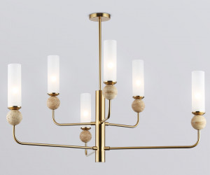 LH53251/6 BS/FR латунь/белый матовый E14*6 max 40W D1050*1445