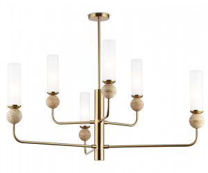 LH53251/6 BS/FR латунь/белый матовый E14*6 max 40W D1050*1445