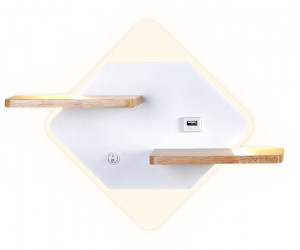 FW100 WH/WD белое/дерево LED 3000K/4200K/6400K 12W 340*250*105