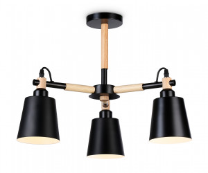 TR82206/3 BK/LW черный/светлое дерево E27/3 max 40W D560*430