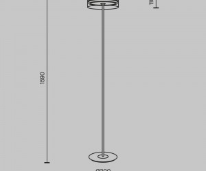 Напольный светильник (торшер) Maytoni MOD348FL-L24BBS3K