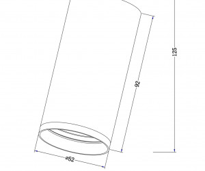 Трековый светильник Technical TR020-1-GU10-B