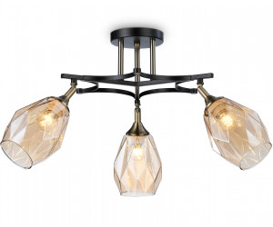 TR303033/3 SB/BK/TI бронза/черный/янтарь E27/3 max 40W D680*280