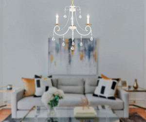 TR4915/3 WH/GD белый/золото E14/3 max 40W D550*860