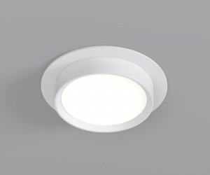 DK2090-WH Встраиваемый светильник FLAT, IP 20, до 15 Вт, GX53, LED, белый, алюминий