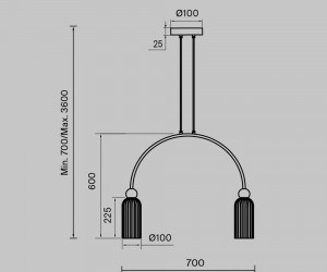 Подвесной светильник Maytoni MOD302PL-02W