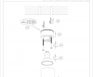 DK2008-WH Светильник накладной IP 20, 50 Вт, GU10, белый, алюминий