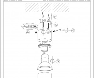 DK2029-BK Светильник накладной IP 20, 50 Вт, GU10, черный, алюминий
