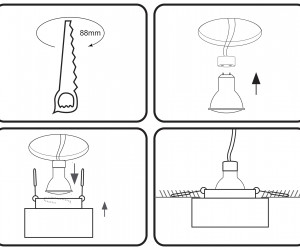 TN145 WH/S белый/песок GU5.3 D96*56