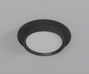 DK2090-BK Встраиваемый светильник FLAT, IP 20, до 15 Вт, GX53, LED, черный, алюминий