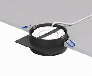 DK2091-BK Встраиваемый светильник FLAT, IP 20, до 15 Вт, GX53, LED, черный, алюминий