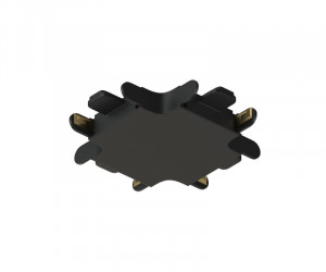 Соединитель X-образный для треков Air, серия Base, пластик, чёрный