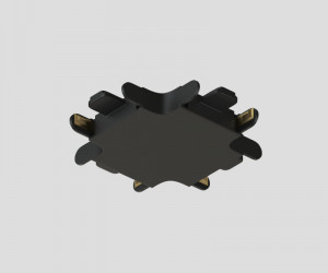 Соединитель X-образный для треков Air, серия Base, пластик, чёрный