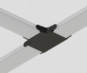 Соединитель Т-образный для треков Air, серия Base, пластик, чёрный