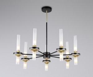 LH55353/14 BK/CGD/CL черный/золото/прозрачный G9/14 max 30W D750*690