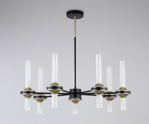 LH55353/14 BK/CGD/CL черный/золото/прозрачный G9/14 max 30W D750*690