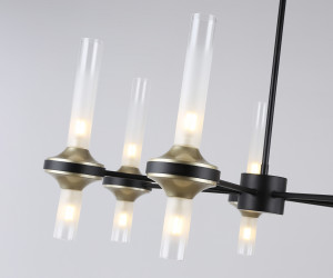 LH55353/14 BK/CGD/CL черный/золото/прозрачный G9/14 max 30W D750*690