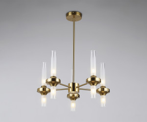 LH55358/10 BS/CL латунь/прозрачный G9/10 max 30W D550*690