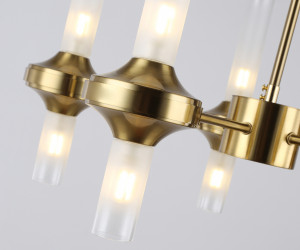 LH55358/10 BS/CL латунь/прозрачный G9/10 max 30W D550*690