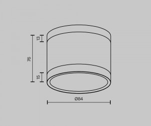 Потолочный светильник Technical C120CL-GX53-B