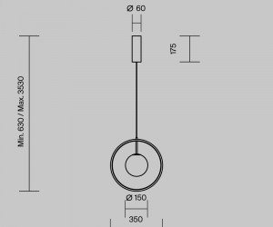 Подвесной светильник Maytoni MOD407PL-L12B3K1