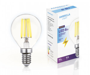 204215 Filament LED G45-F 6W E14 4200K (60W)