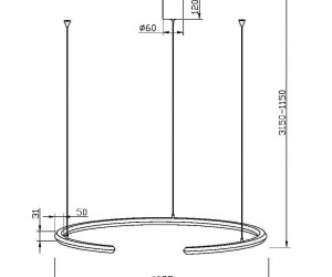Подвесной светильник Maytoni MOD276PL-L20W3K