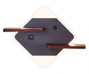 FW101 CF/WD кофе/дерево LED 3000K/4200K/6400K 12W 340*250*105