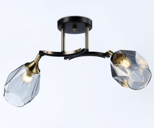 TR303037/2 SB/BK/SM бронза/черный/дымчатый E27/2 max 40W 580*200*270