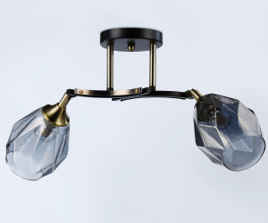 TR303037/2 SB/BK/SM бронза/черный/дымчатый E27/2 max 40W 580*200*270
