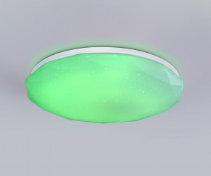 FZ417 WH белый IP20 46W 3000K-6500K+RGB D380*60 (ПДУ ИК)