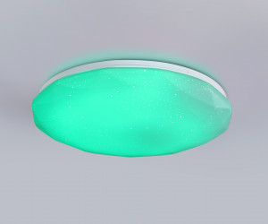 FZ417 WH белый IP20 46W 3000K-6500K+RGB D380*60 (ПДУ ИК)