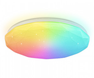 FZ417 WH белый IP20 46W 3000K-6500K+RGB D380*60 (ПДУ ИК)