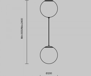 Подвесной светильник Maytoni MOD427PL-L20B3K