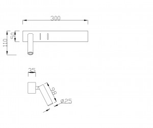 Настенный светильник (бра) Technical C031WL-L8W3K